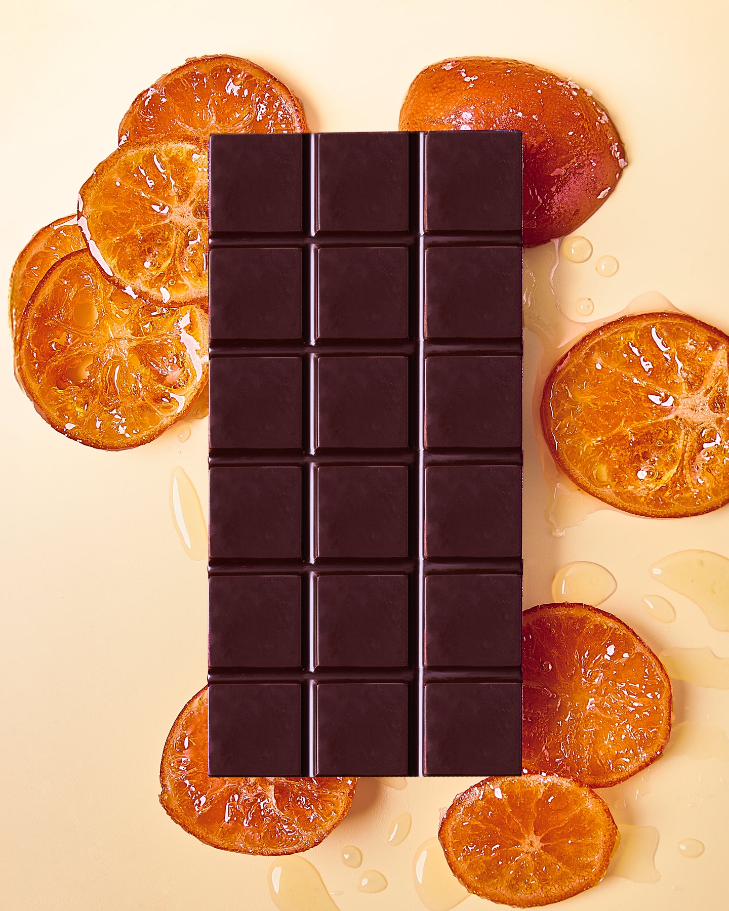 Tavoletta di Cioccolato Fondente 64% con Arancia Candita