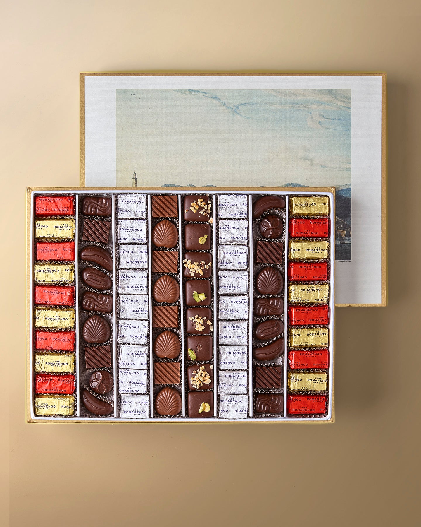 Confezione di Cioccolatini Con Profilo in Velluto