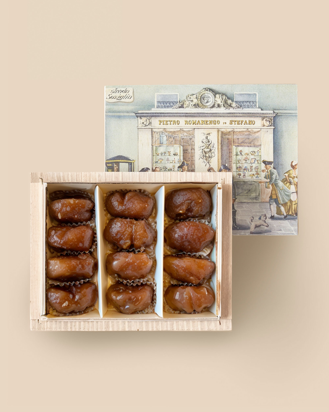 Confezione in Legno di Marroni Canditi