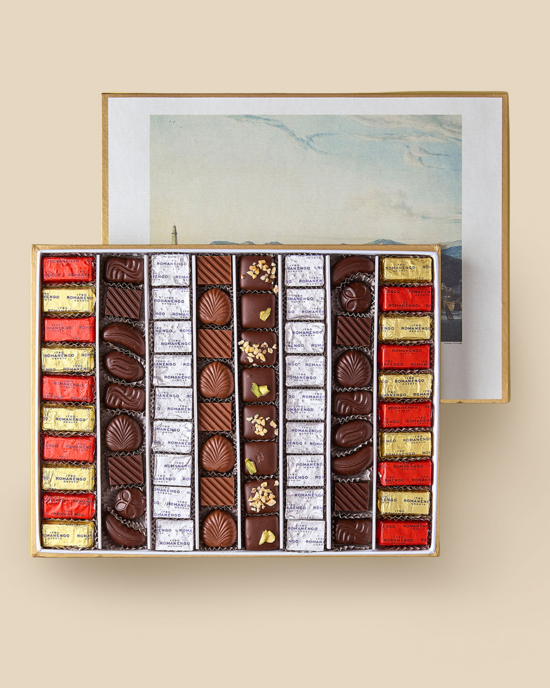 Confezione di Cioccolatini Con Profilo in Velluto