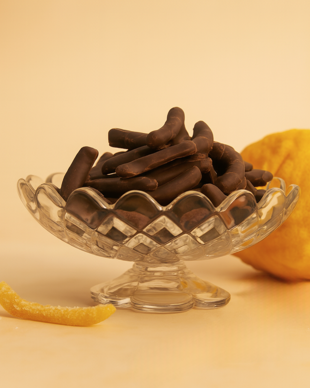 Scorzette di Cedro Ricoperte di Cioccolato Fondente