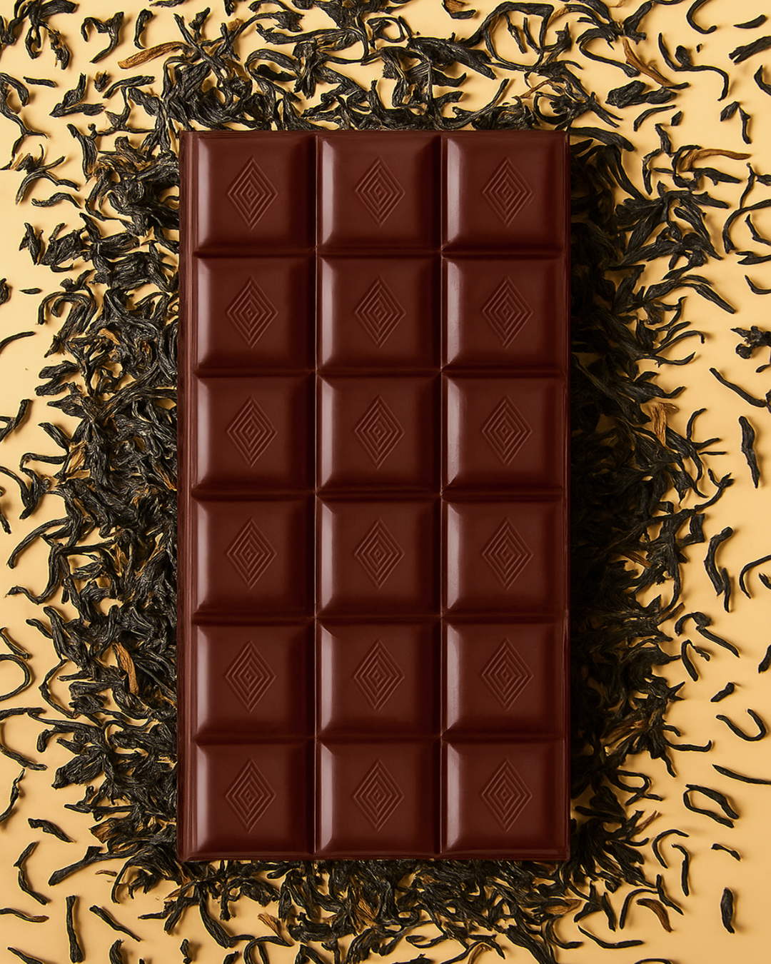 Tavoletta di Cioccolato Fondente 64% con Tè Lapsang Souchong