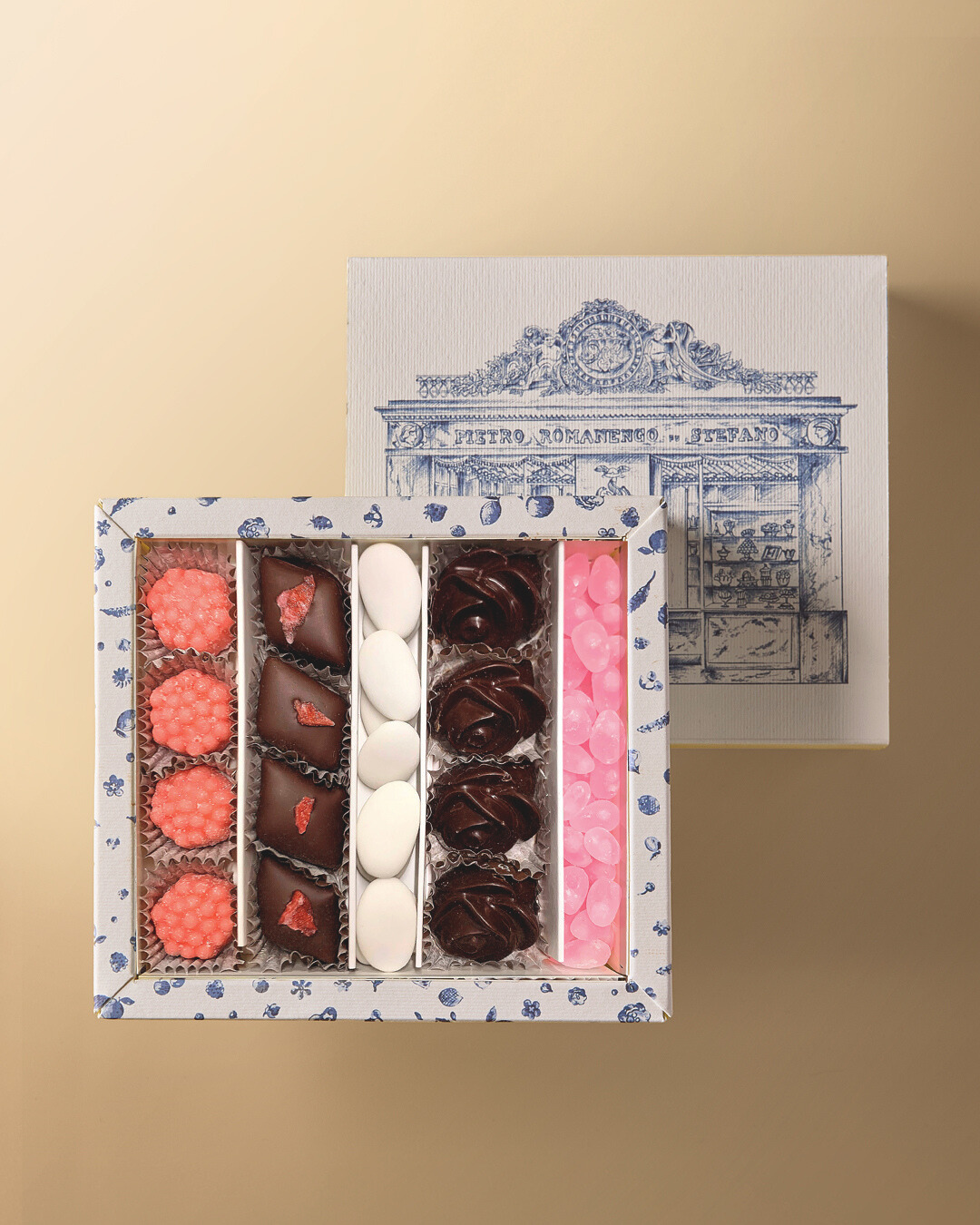 Confezione Cioccolato, Rose, Mandorle e Lamponi - ed. Festa della Mamma