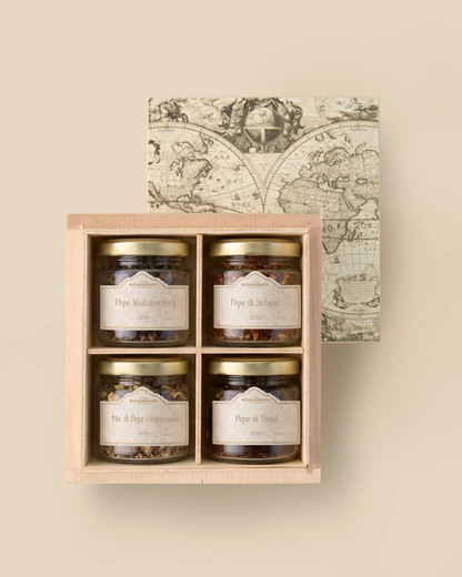 Confezione in legno "Selezione di Pepi"