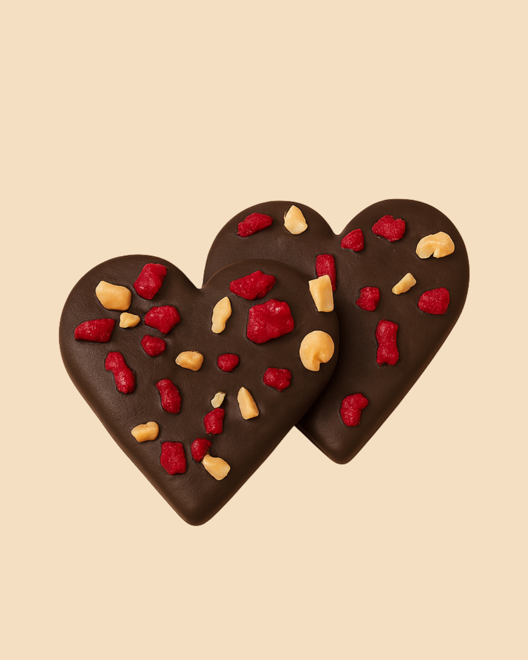 Biscotti San Valentino Cioccolato, Arachidi e Lamponi