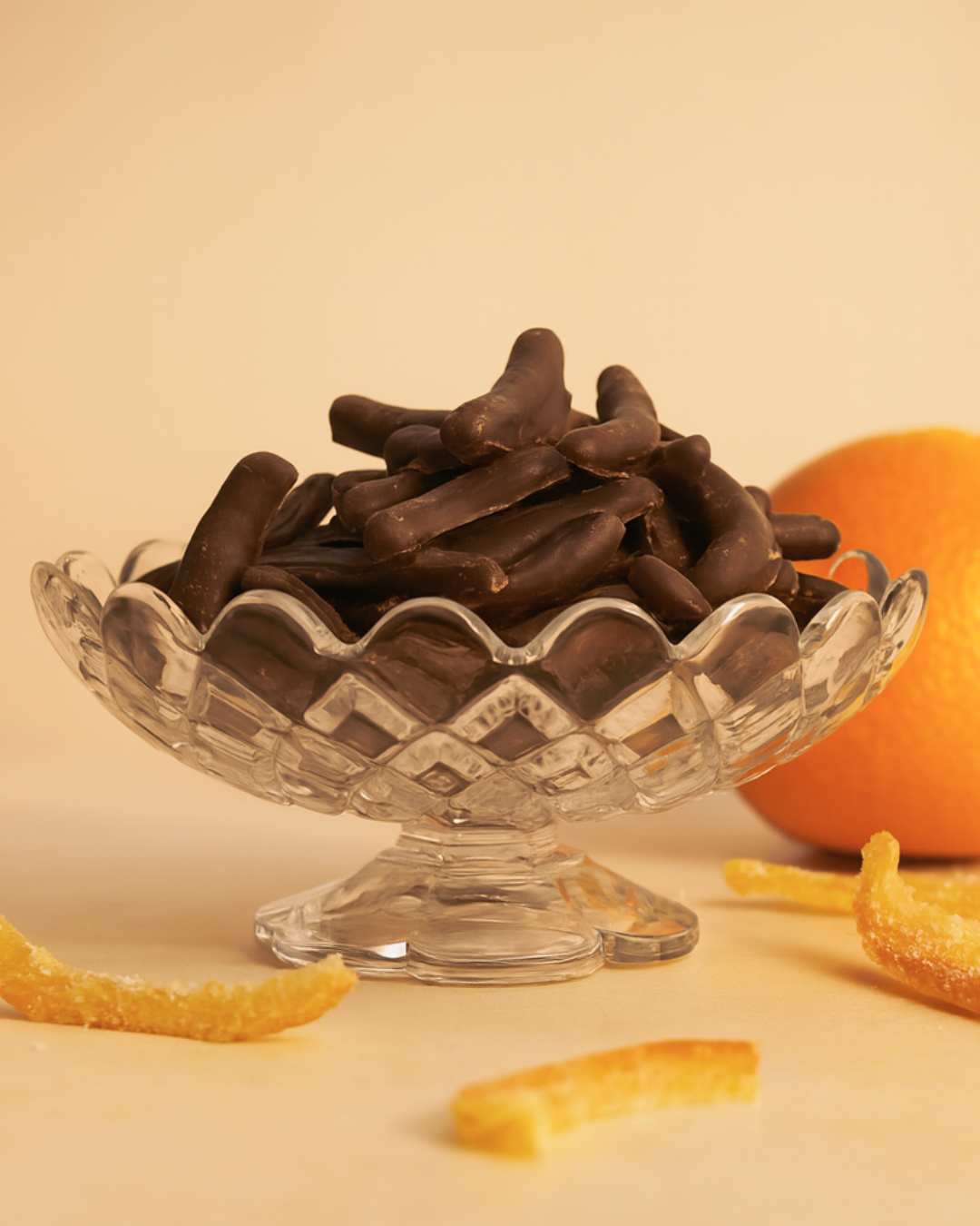 Scorzette d'Arancia Ricoperte di Cioccolato Fondente