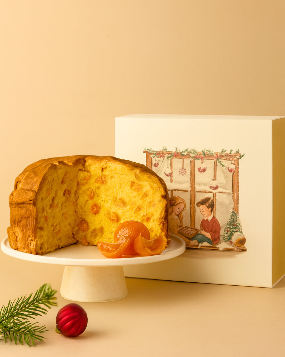 Artisanal Panettone with Candied Clementines – Wooden Box