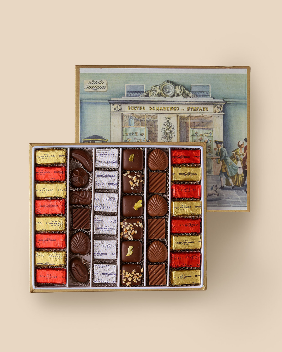 Confezione di Cioccolatini Con Profilo in Velluto