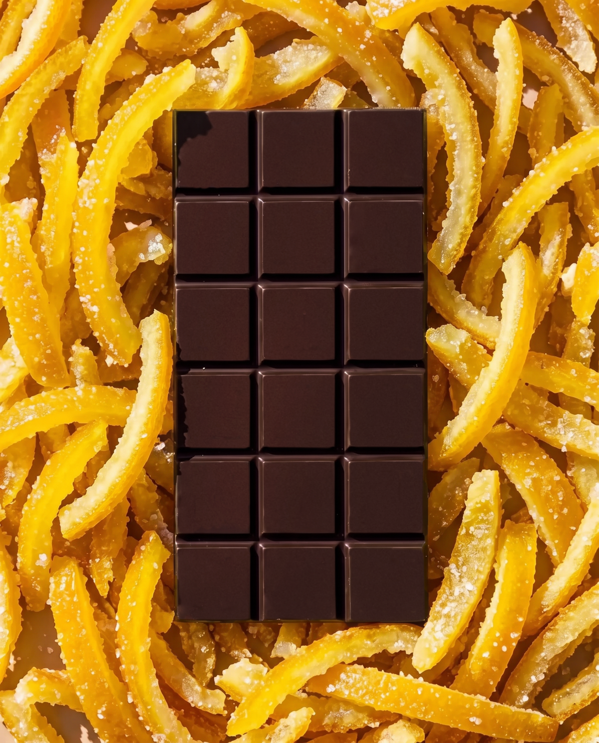 Tavoletta di Cioccolato Fondente 64% con Limone Candito
