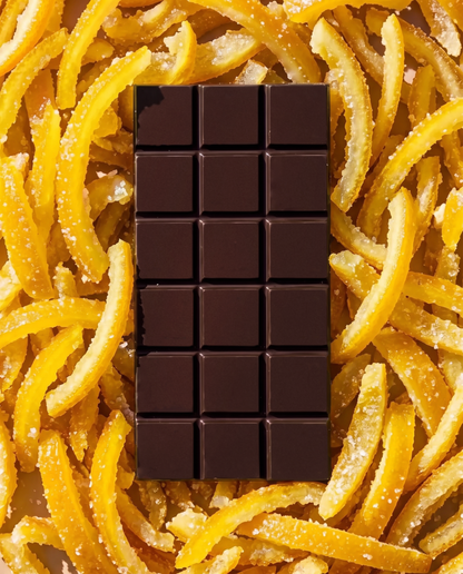 Tavoletta di Cioccolato Fondente 64% con Limone Candito