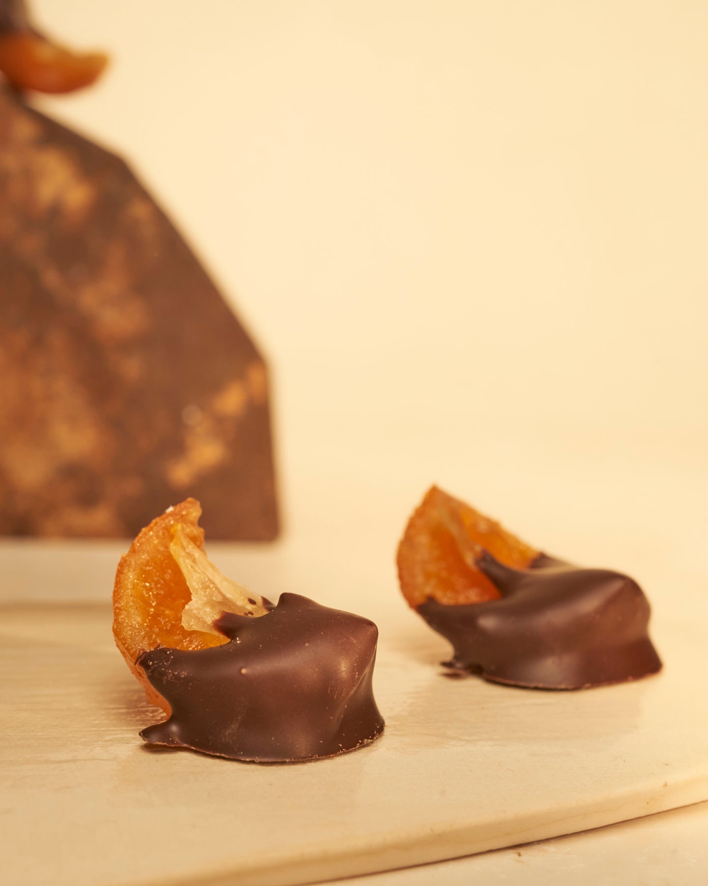 Candied Clementines Covered in Dark Chocolate